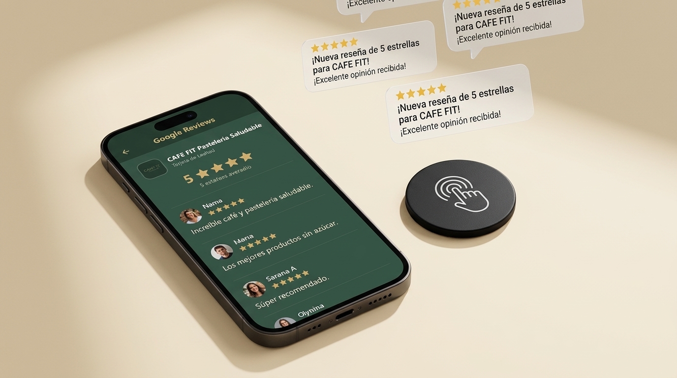 Reseñas de Google con NFC